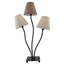 Twiddle - 3-bulb table lamp in brown tones