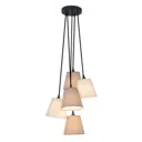 Twiddle - fabric hanging light with 5 shades