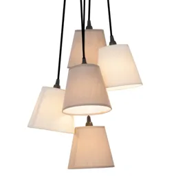 Twiddle - fabric hanging light with 5 shades