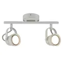 2-bulb LED ceiling spotlight Tessa, antique white