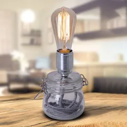 Max table lamp with a glass base