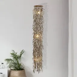 Coconut hanging light made of real coconut, 180 cm