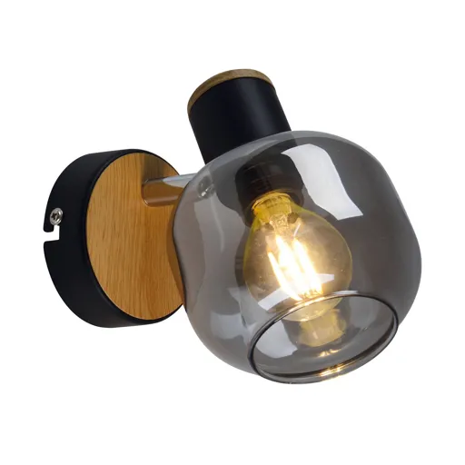 1350022 wall light with smoked glass, one-bulb