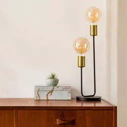 Modo table lamp, 2-bulb, black