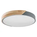 Borneo LED ceiling light with wooden frame