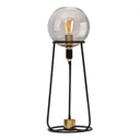 Stelo table lamp, spherical glass lampshade