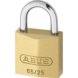 Abus 65 Series Compact Brass Padlock Keyed Alike - 25mm, Standard, 251