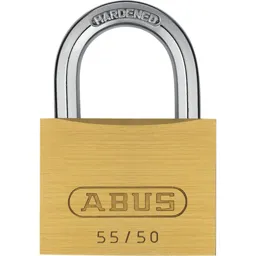 Abus 55 Series Basic Brass Padlock Keyed Alike - 50mm, Standard, 5502