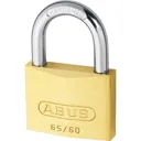 Abus 65 Series Compact Brass Padlock Keyed Alike - 60mm, Standard, 603