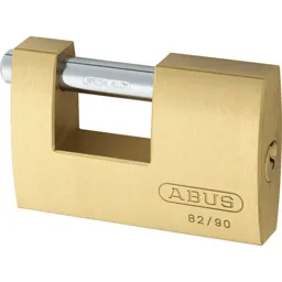 Abus 82 Series Monoblock Brass Shutter Padlock Keyed Alike - 90mm, Standard, 8523