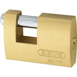 Abus 82 Series Monoblock Brass Shutter Padlock Keyed Alike - 70mm, Standard, 8514