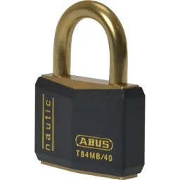 Abus Black T84 Inox Series Brass Padlock - 40mm, Standard