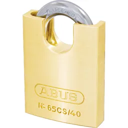 Abus 65 Series Compact Brass Padlock with Closed Shackle - 40mm, Standard