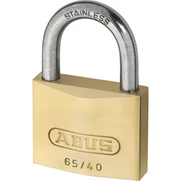 Abus 65 Series Compact Brass Padlock Keyed Alike - 30mm, Standard, 6304