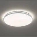 Jaso LED ceiling light, dimmable, Ø 40 cm, silver