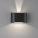 Wall LED wall light, 2-bulb, round, white