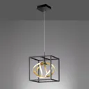 Gesa LED hanging light with metal cage, 1-bulb