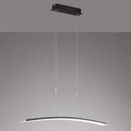 Metis LED hanging light dimmable, CCT, black, 90cm