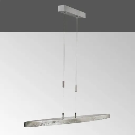 Colmar LED hanging light CCT nickel, length 106 cm