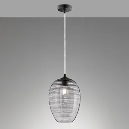 Gordes hanging light, glass, pine cone shape