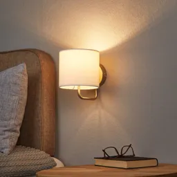 Chic wall light Sandra in white