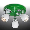 Soccer LED ceiling light, 3-bulb