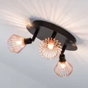 Attractive circular ceiling spotlight Dalma 3 bulb