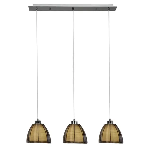 Bronze and chrome-coloured pendant lamp Relax