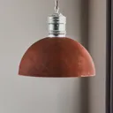 Frieda hanging light with rust-coloured lampshade