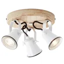 Seed ceiling spotlight lampshades 3-bulb white