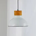 Pullet hanging light with wooden detail