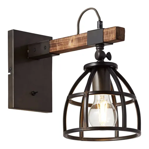 Wall light matrix with cage shade