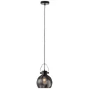 Sambo hanging light, cage lampshade 1-bulb black