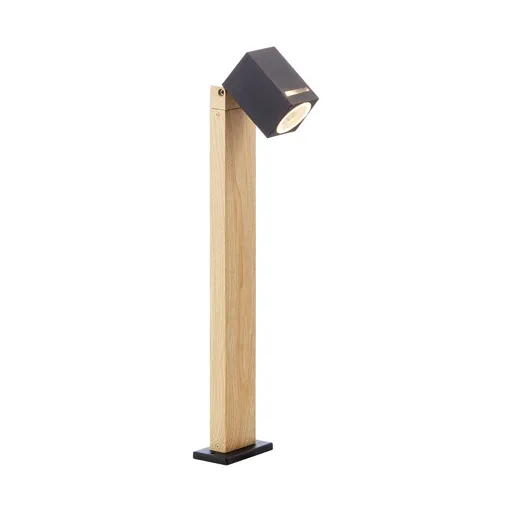 Galeni pillar light wood look, pivotable lampshade