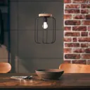 Tosh hanging light, wooden element, 1-bulb