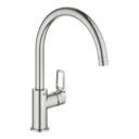 Grohe Start loop Stainless steel effect Kitchen Deck Tap