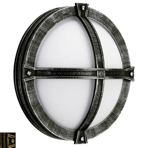 Country-style Agneß outdoor wall light, black