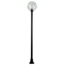 Lamp post with a crystal sphere, black