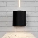 Lenis wall spotlight, narrow/wide outlet, black