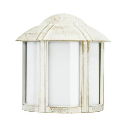 Solid Affra outdoor wall light in white-gold