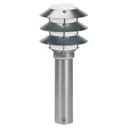 Appealing pillar light Tazio, stainless steel