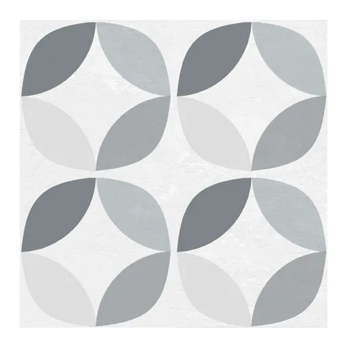 D-C-Fix Grey & white Geometric Tile effect Self adhesive Vinyl tile, Pack of 11