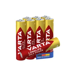 Varta Longlife Max Power Non-rechargeable AAA Battery, Pack of 8
