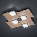 BANKAMP Quadro LED ceiling light 32 W silver