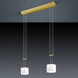 BANKAMP Grazia hanging light ZigBee 2-bulb brass