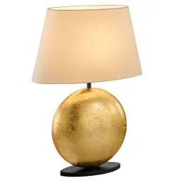 BANKAMP Mali table lamp, cream/gold, height 41 cm