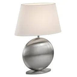 BANKAMP Asolo table lamp white/nickel height 41 cm