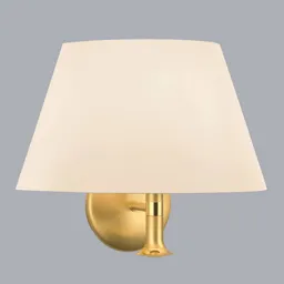 Royce wall light with classic lampshade cream