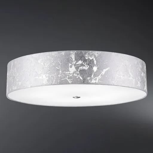 Loop - ceiling lamp with silver leaf lampshade