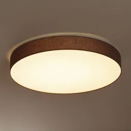 Luno LED ceiling light with a chintz lampshade